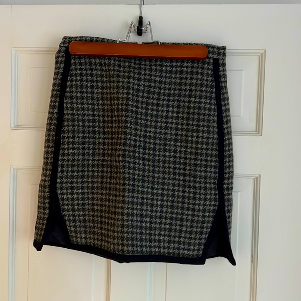 XS J. Crew Wool Plaid Skirt